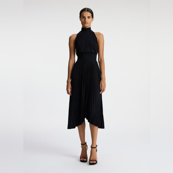 NWT A.L.C. RENZO MATTE PLEATED DRESS - Picture 1 of 12